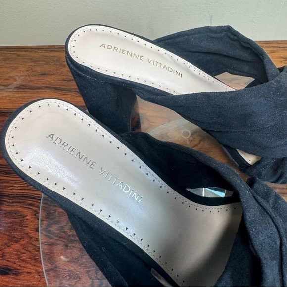 Adrienne Vittadini Genie Crossover Sandal in black microsuede - Picture 13 of 16